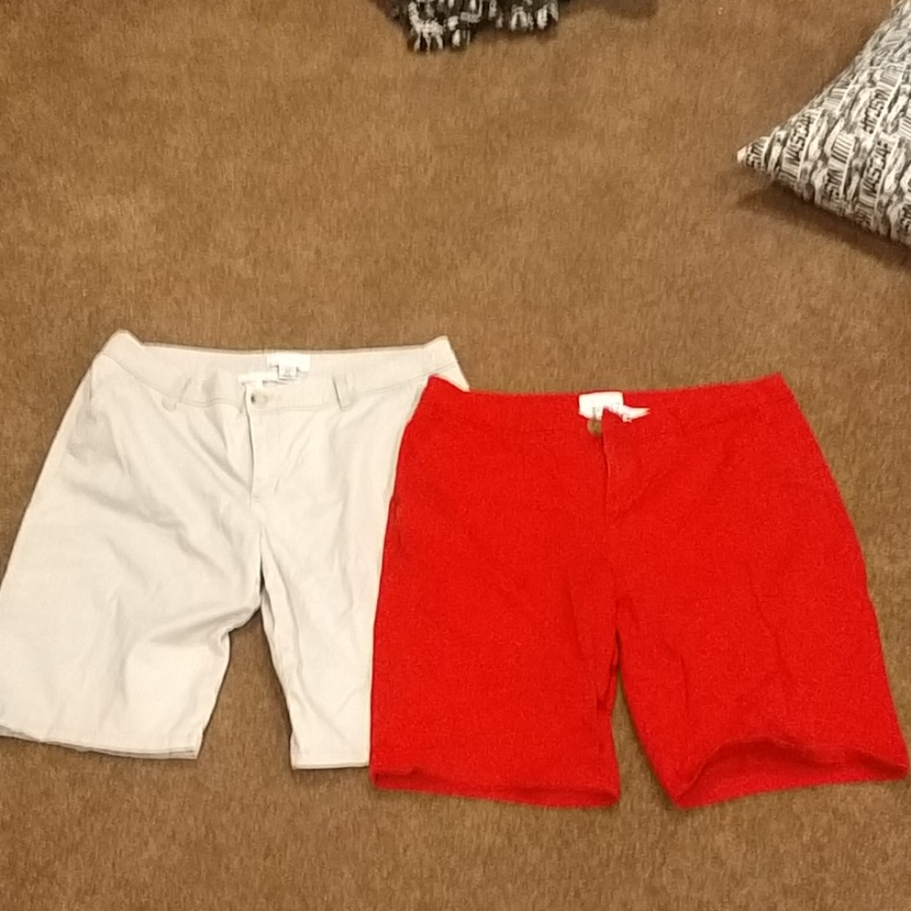 Two pairs Liz Claiborne dress shorts